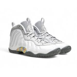 Nike Little Posite One KSA Basketball Shoes Rainbow Pixel Gray Kids US 6Y UK 5.5